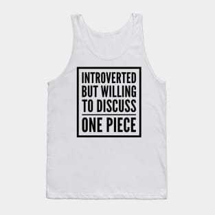 Introverted but willing to discuss One Piece Tank Top